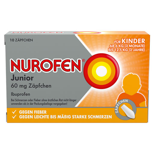 NUROFEN Junior 60 mg Z&auml;pfchen