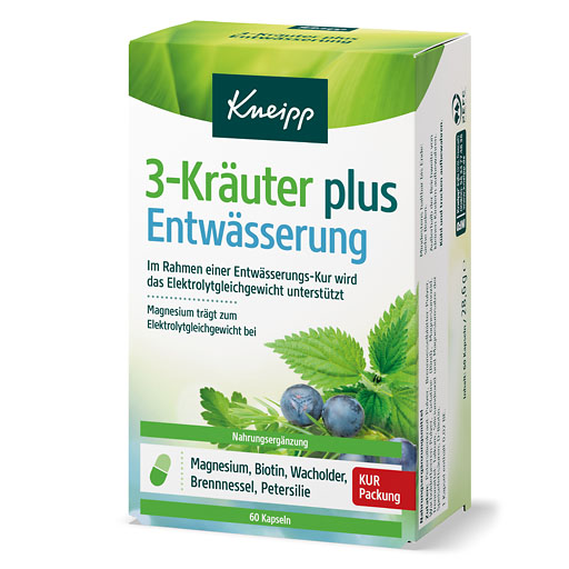 KNEIPP 3-Kr&auml;uter Entw&auml;sserung Kapseln