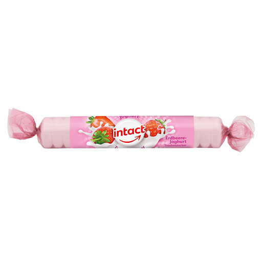 INTACT Traubenzucker Rolle Erdbeere Joghurt