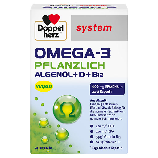 DOPPELHERZ Omega-3 pflanzlich system Kapseln